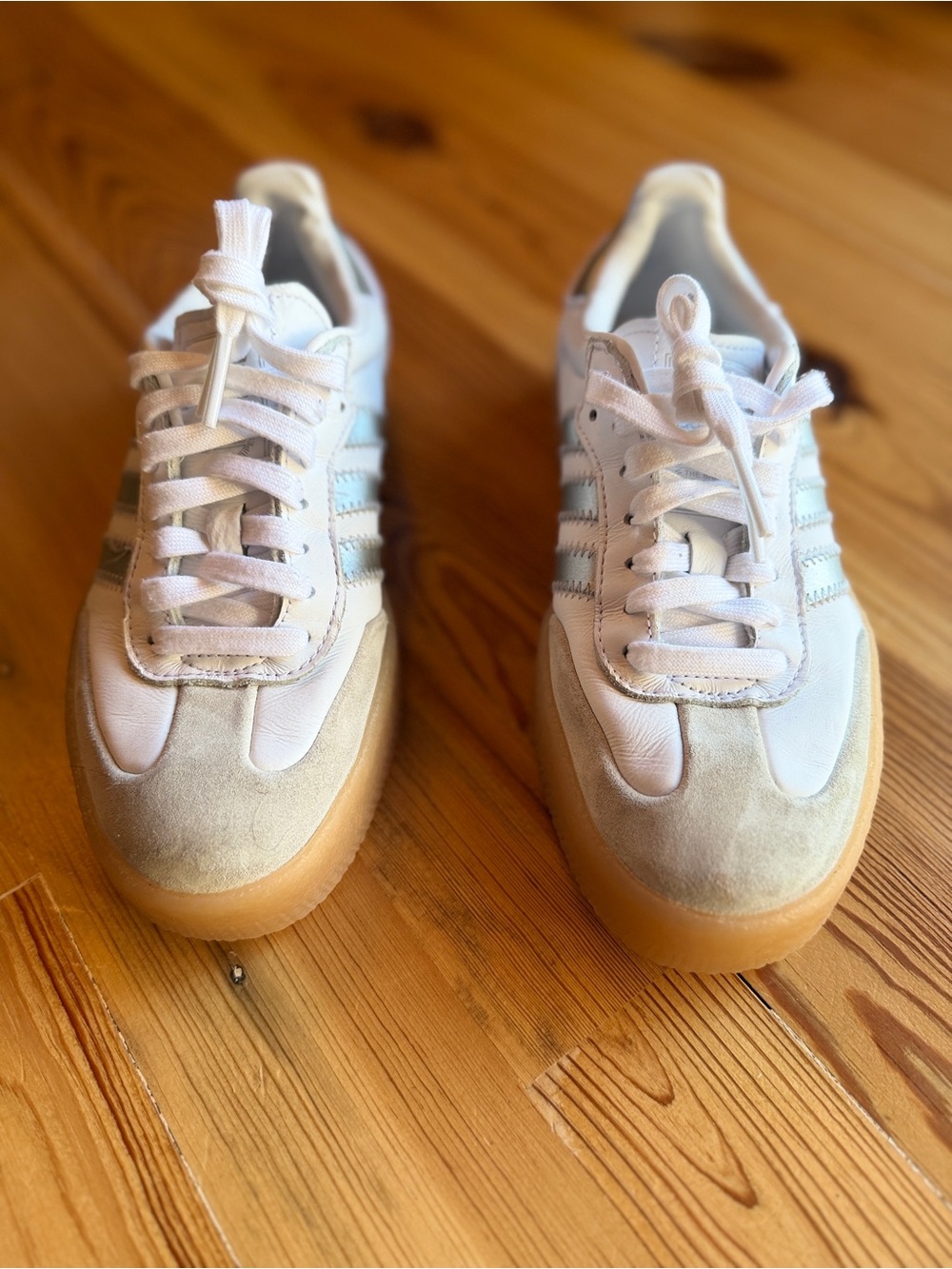 Adidas Samba OG White Gum Suede Leather Sneakers JQ3948 Size 6